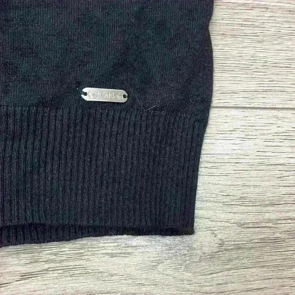 Calvin Klein Grey & Black Striped Turtleneck Size Large - Picture 7 of 9